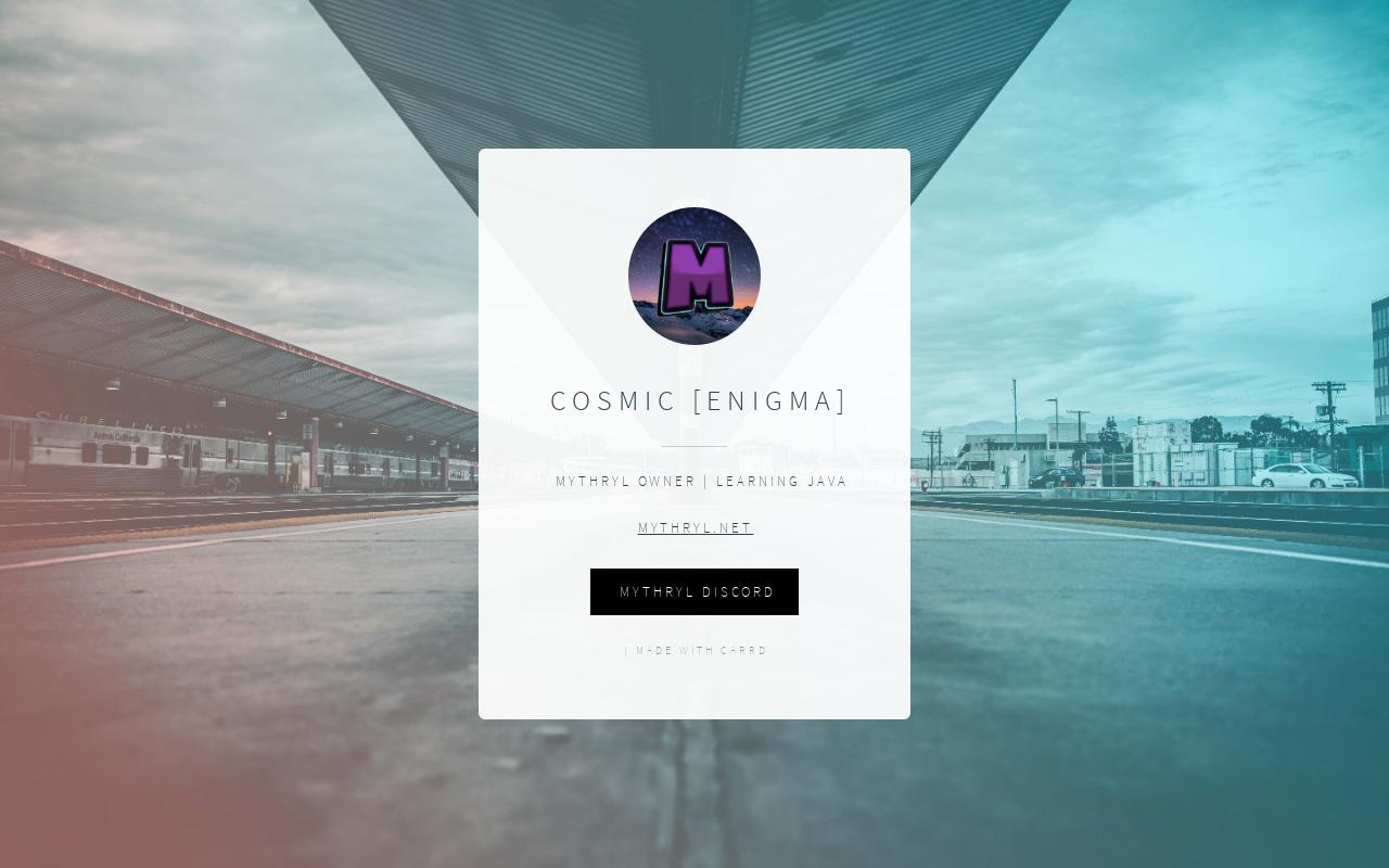 Carrd profile picture for @cosmic